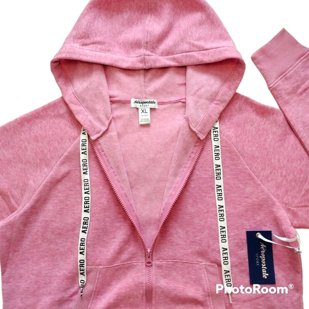 🐝 Aéropostale Pink Athletic Hoodie NWOT - Picture 2 of 5